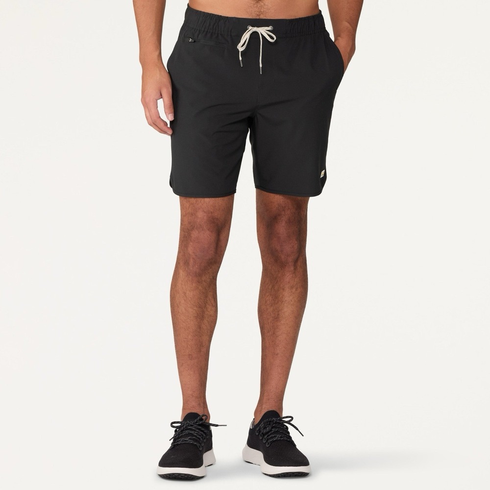 Vuori Shorts Black Banks Unlined Performance Drawstring Stretch V330